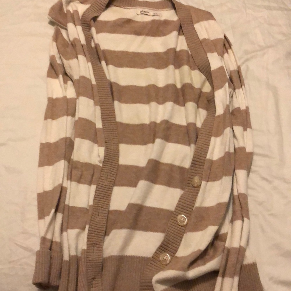 STRIPED CARDIGAN OPEN SWEATER